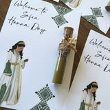 CARTE HENNA DE BIENVENUE