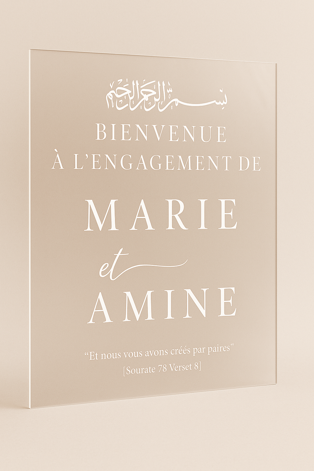 PANNEAU MNIMALISTE TRANSPARENT - 50x70 CM