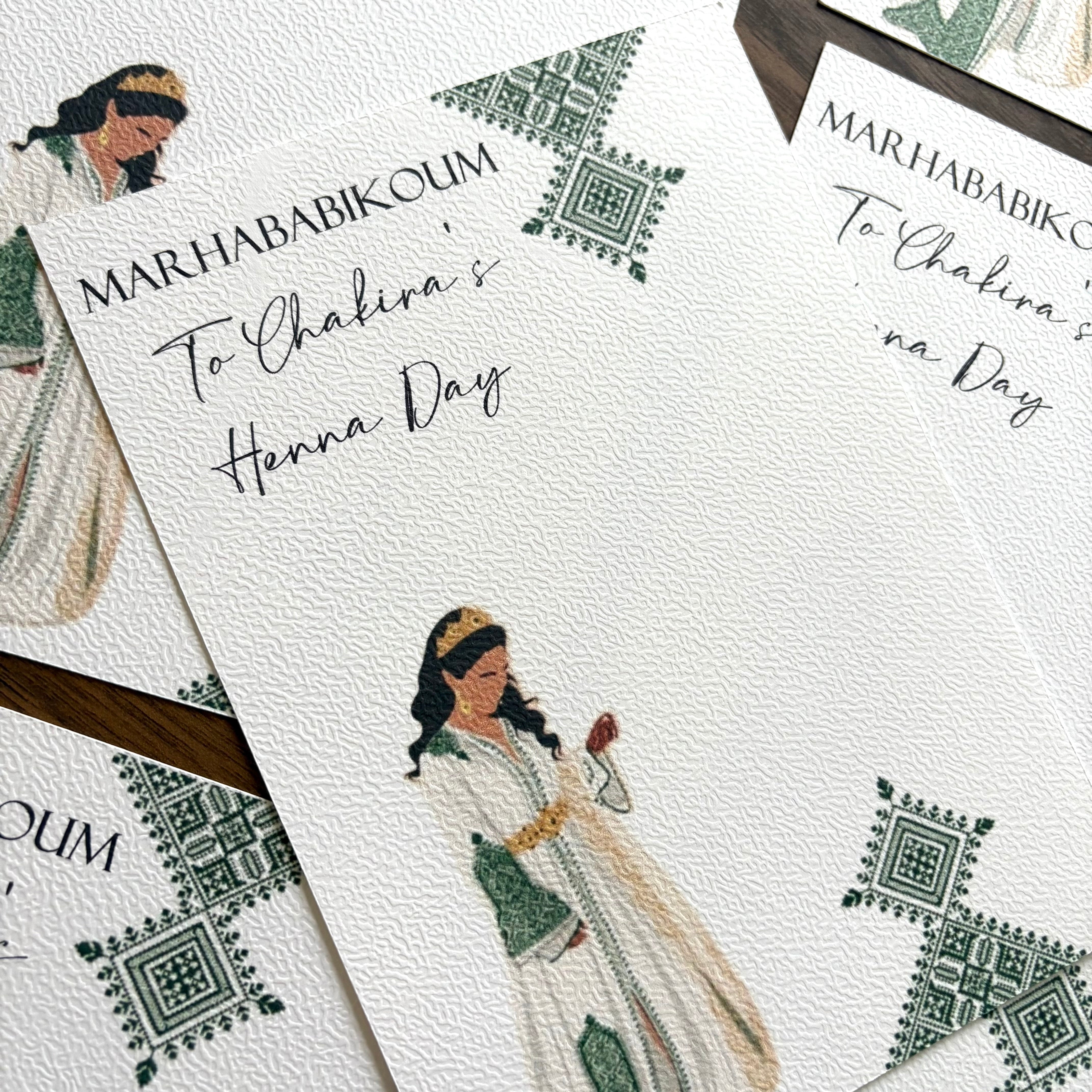 CARTE HENNA DE BIENVENUE - SUPPORT CADEAU INVITÉ