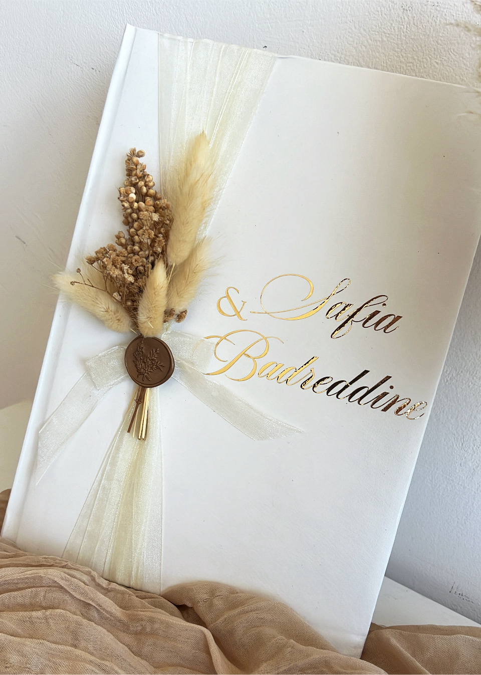 LIVRE D’OR MARIAGE FLEURS SÉCHÉES