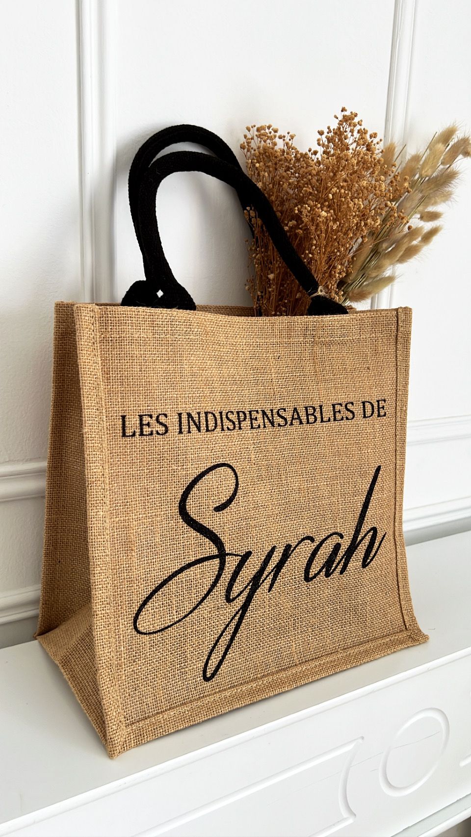 SAC JUTE ANSES NOIR