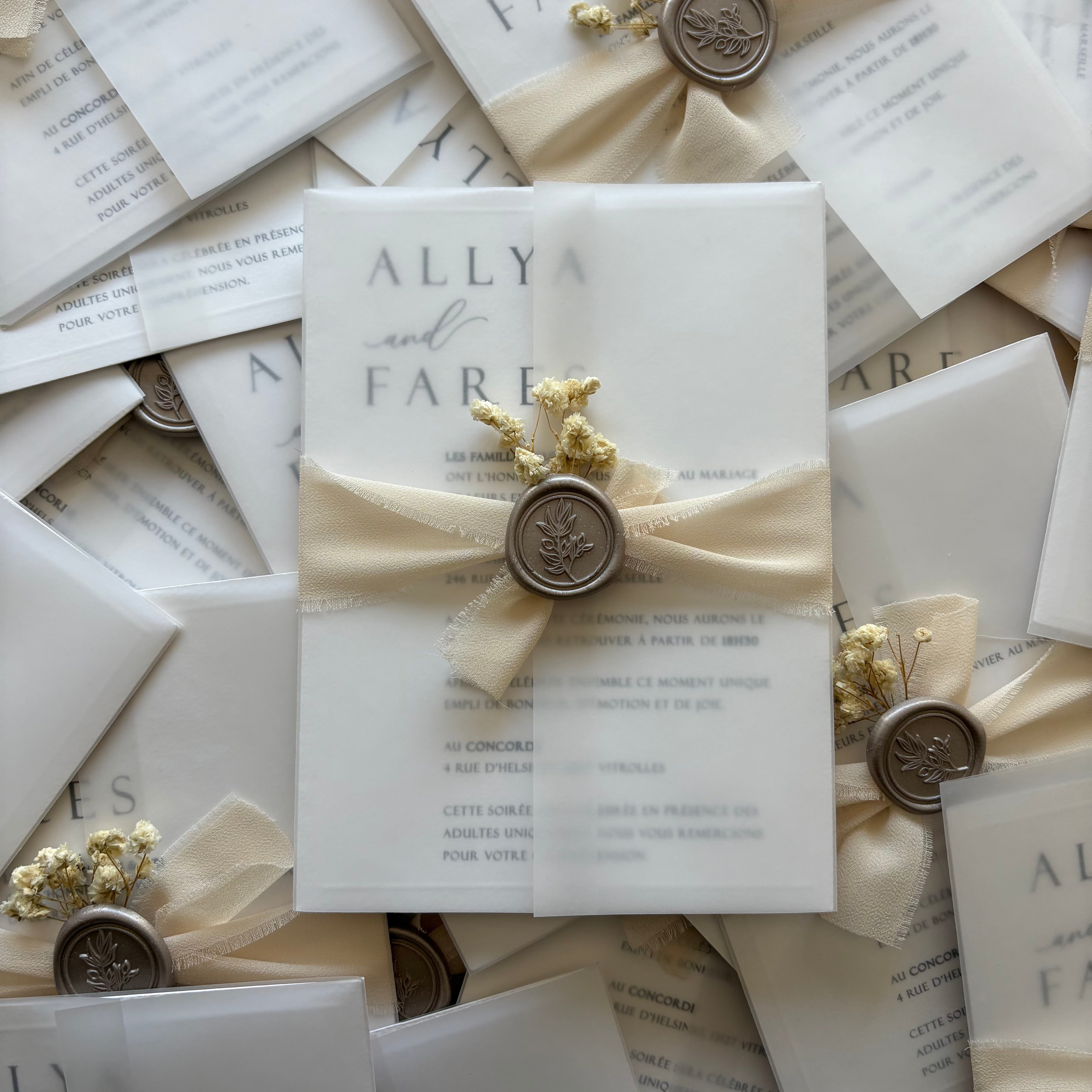 FAIRE-PART MARIAGE TEXTURÉ - ALLYA